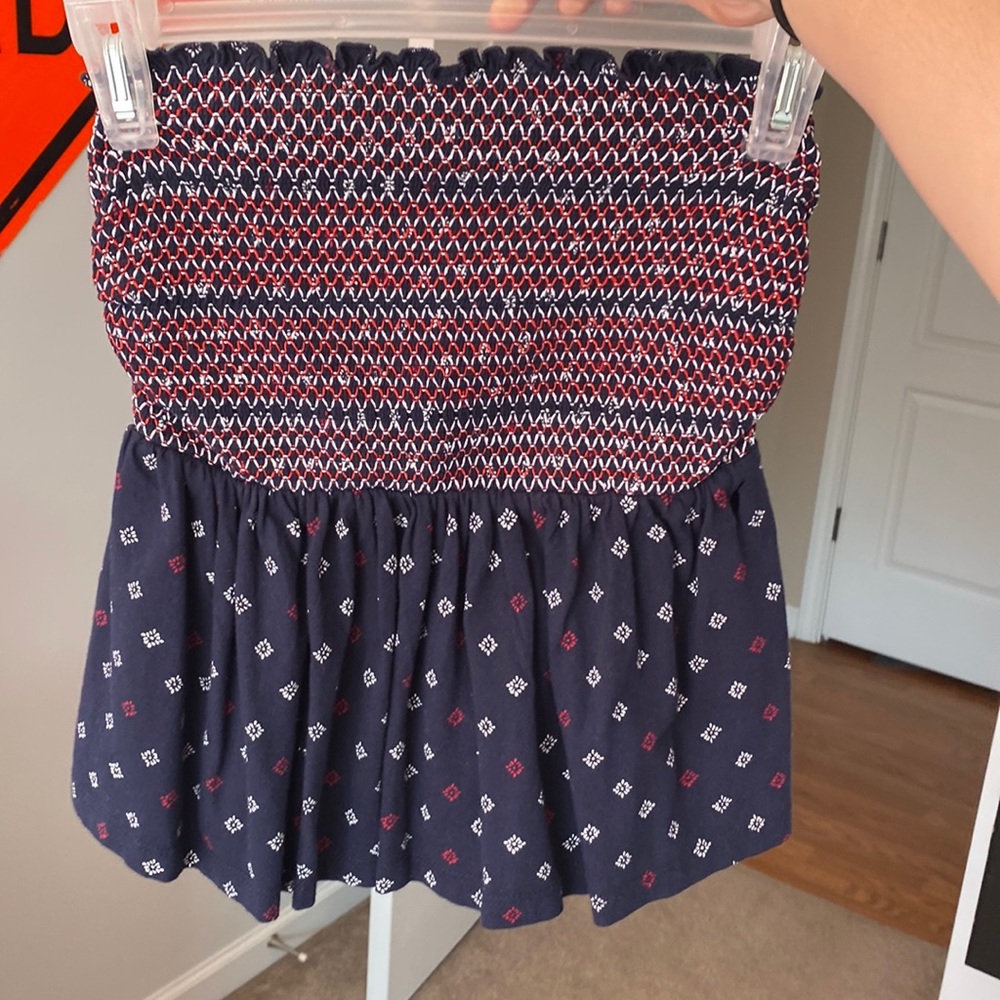 Red white and blue tube top